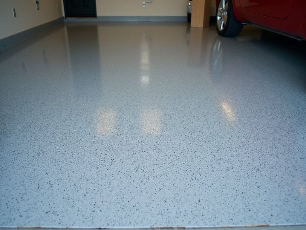 Epoxy flakes garage gulv