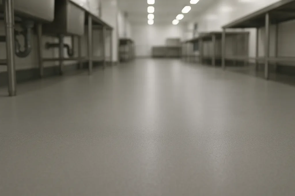 fødevaregodkendt epoxy gulv i køkken