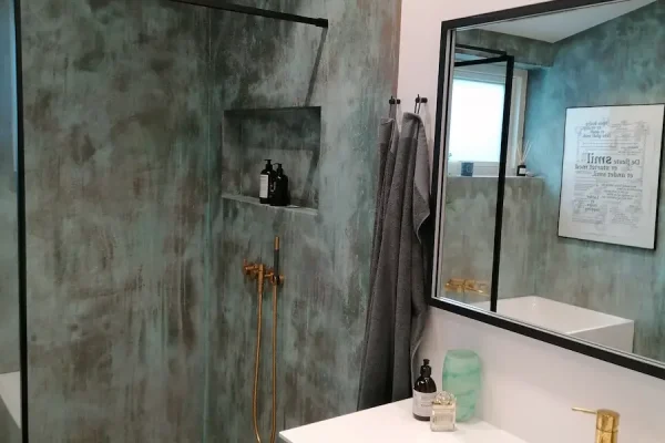 Microcement badeværelse